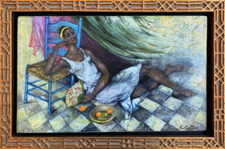 Cortor - Lady with Blue Chair